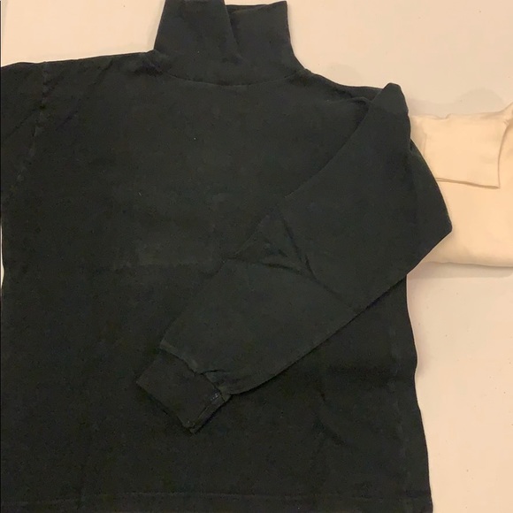 Set of 3 Cotton Turtle Necks Black Red Cream - Picture 2 of 4